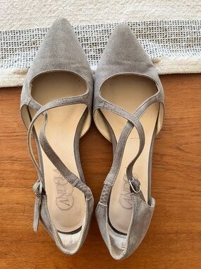 Candela Suede Closed Toe Sandals sz 38/8 MADE IN ITALY